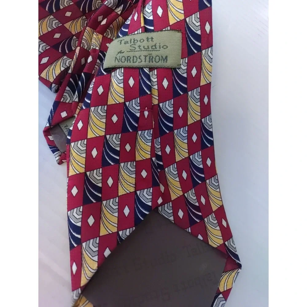 Robert Talbot Vintage Studio Nordstrom Men Colorful Pattern‎ Silk USA 59